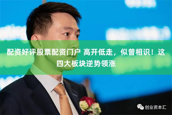 配资好评股票配资门户 高开低走，似曾相识！这四大板块逆势领涨